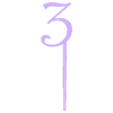 3.stl NUMBERS CAKE TOPPERS 1 2 3 4 5 6 7 8 9 0 Birthday Number