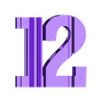 12.stl STL file Text Flip: Numbers 0-20・3D printing model to download
