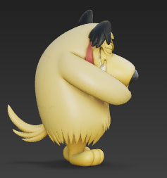 Muttley Smug Fluffy Dog - cartoon