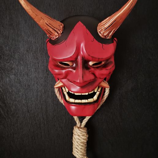 Japanese-style Hannya mask (Oni , Demon, Sanurai) 3D model