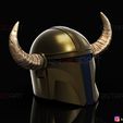 001b.jpg Viking Mandalorian Helmet - Buffalo Horns - High Quality Model