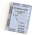 Cross-Stitch-Meter.jpg Файл STL Измеритель для вышивки крестом (Cross Stitch Meter)・3D модель для печати скачать