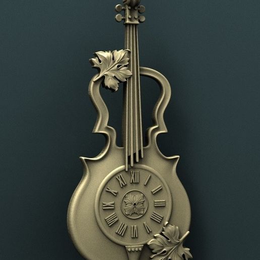 02.jpg Download free STL file Violin Wall Clock • Design to 3D print, stl3dmodel
