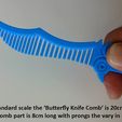 05a9d8f4f81a71356b62c34db855588f_display_large.jpg Free STL file Butterfly Knife Comb・3D printer model to download