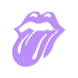 rolling stones wall art.stl Stencil decorativo per pareti a forma di lingua