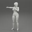 Girl-0012.jpg fighting woman posing said you are next 3D Print Model