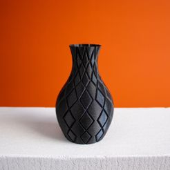 diamond-vase-by-slimprint.jpg Бесплатный STL файл Ваза с бриллиантами, печать в режиме вазы, слимпринт・Дизайн 3D принтера для загрузки