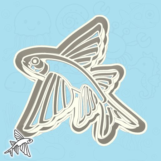 08-2.jpg Cortapastas del mundo submarino - juego / paquete de peces extraños - 6 piezas