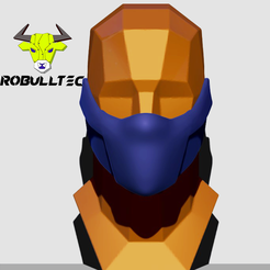 Sub-Zero-Mask.png Fichier STL Masque Sub Zero - Mortal Kombat 3・Modèle pour imprimante 3D à télécharger