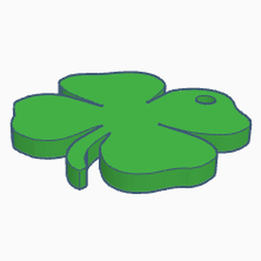 Shamrock Keychain 3D model