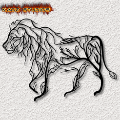 project_20231004_0936087-01.png lion wall art tree of life lion wall decor 2d art animal