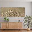 Duvar_mockup.jpg Ararat Mountain Landscape Wall Art 3D STL Model 3D print model