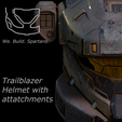 close-up.png Trailblazer helmet with attachments 3d print file