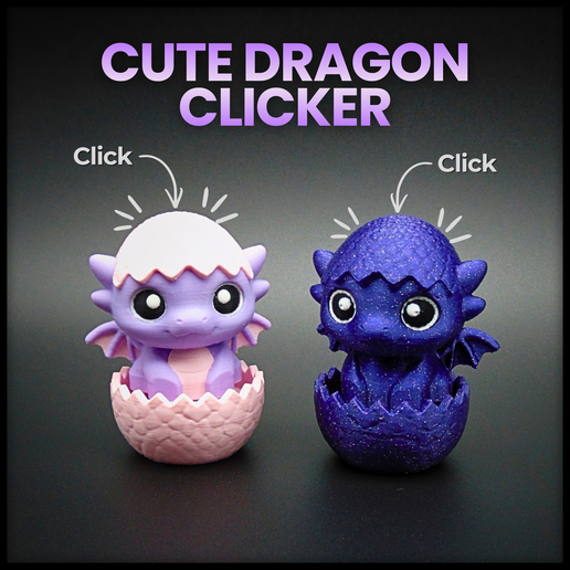 Cute Dragon Clicker 3D model by EndK7