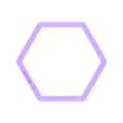 Hexagon~3.25in_depth_1in.stl Hexagon Cookie Cutter 3.25in / 8.3cm
