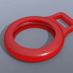 AirTaga.jpg STL file Apple AirTag TwistLock KeyRing Holder・3D printing idea to download