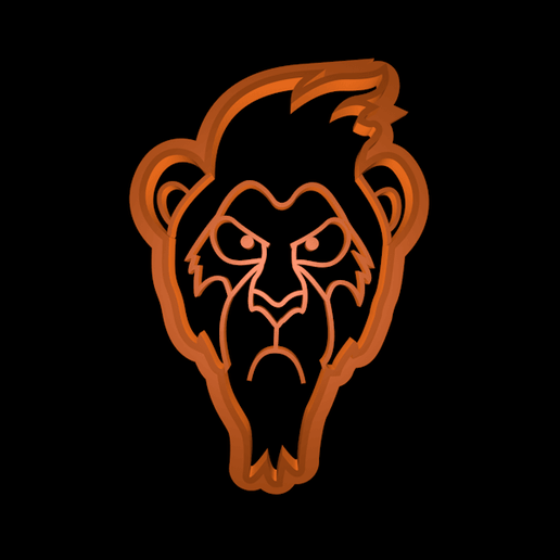 Scar.png Download STL file The Lion king cookie cutter set • 3D printable template, davidruizo