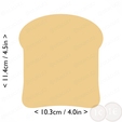 bread_slice~4.5in-cm-inch-cookie.png Bread Slice Cookie Cutter 4.5in / 11.4cm