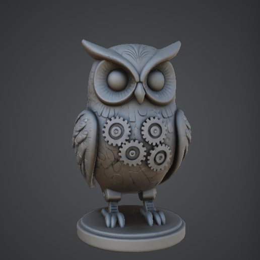 Steampunk Mechanical Owl