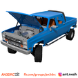 K20cc_5.png 3D Printed RC Car Chevrolet K20 Crew Cab Pickup by AN3DRC