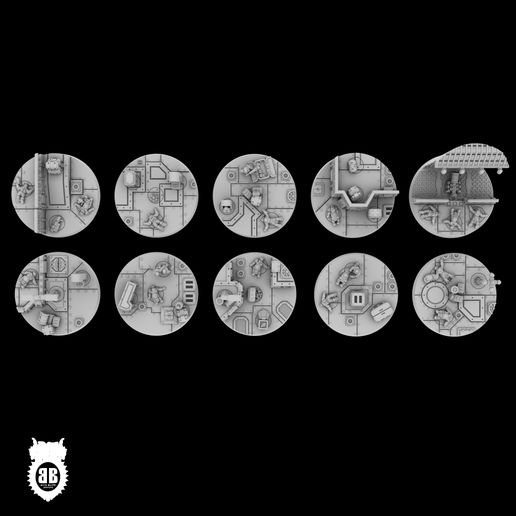 Round-32mm-base-detailed-inserts.jpeg 32mm round bases for 6mm/8mm miniatures - Tech Shanty texture