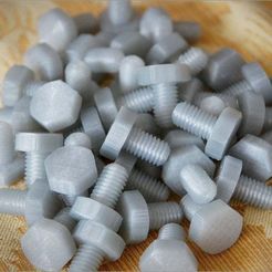 MA_DSC06592.jpg Free STL file ISO M10 x 16 and M10 x 20 Threaded Bolts・3D print design to download
