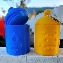 2.jpg Free STL file Porta Chiavi , keychain Container Space Invader・3D print design to download