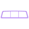 REAR WINDOW FRAME.stl HG P407 TAMIYA BRUISER R/C REAR CAB AND SLIDING WINDOW