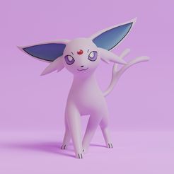 espeon-2.0-render.jpg Archivo STL Pokemon - Espeon (¡¡Nueva versión!!)・Objeto para impresora 3D para descargar