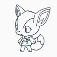 evesubir2.jpg Eevee Pokemon x Animal Crossing Cookie Cutter Anime Chibi