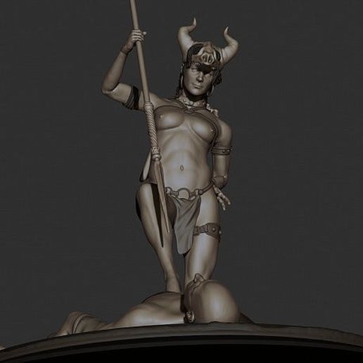 3c357f43d1717d79fc9e897d9f8abdc7_display_large.jpg Free STL file Amazon warrior girl with the spiar・Template to download and 3D print, Boris3dStudio