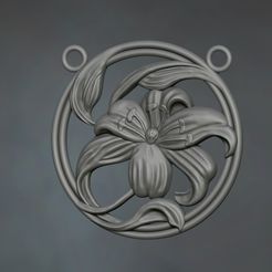 Flower-rocket-3d-design-1.jpg Flower pendant jewelry locket