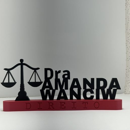 Law Profession Trophy/Plate with Personalized Name C/S AMS