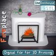 2-Виньетка-NEW_FirePlace.jpg Miniature Fireplace in 1/12 scale - modern dollhouse furniture. Fireplace for BJD dolls.