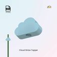 Cloud-Straw-Topper.jpg Cloud Straw Topper, Cloud Stanley Tumbler Straw Charm, Drink Accessories