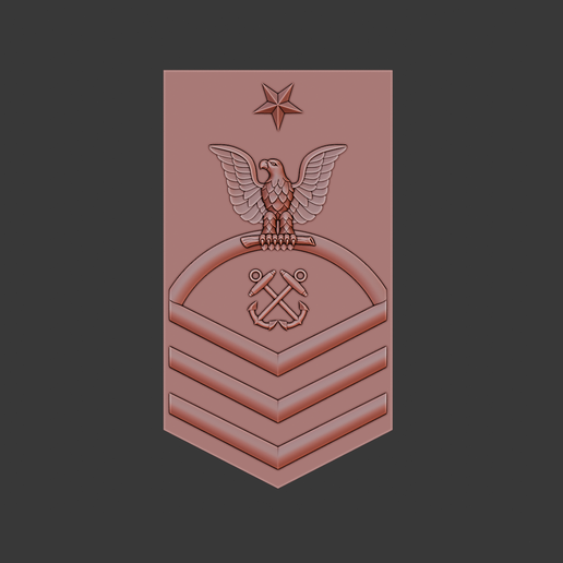 Senior Chief Petty Officer (USN. USCG) 3d relief .stl file