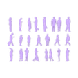 Siluetas Personas ESC. 1.100 v1.stl STL file SILHOUETTES OF PEOPLE SCALE 1.100 AND 1.50 - ARCHITECTURAL MODELS・3D print design to download