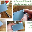 Gummifüße-Übersicht.jpg Buddy - Leaf & filter holder - Building pad with tamper - 420 - Joint - Smoking