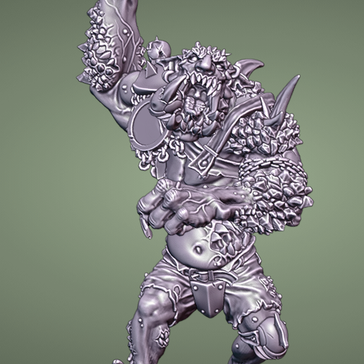 Chaostroll108.png STL file Fantasy Football Mutated Troll - Pre-supported・3D printer design to download, Brutefun