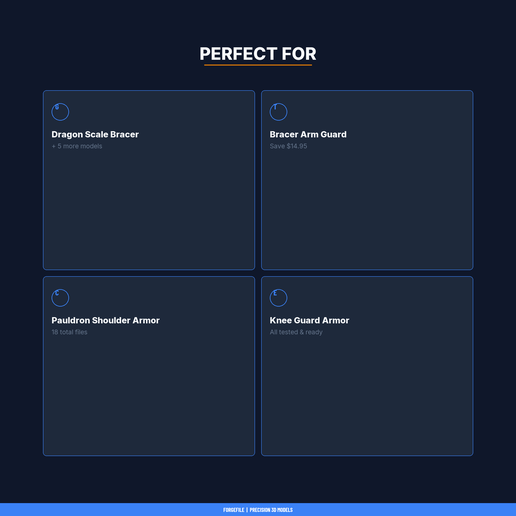 07_perfect_for.png Fantasy Armor & Accessories - 6-Model STL Bundle
