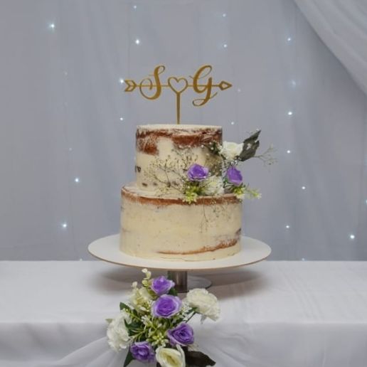 Topper-Boda-flecha.jpeg Topper de mariage Flèche de mariage Coeur Initiales