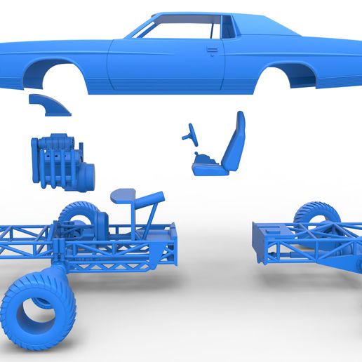 68.jpg Fichier 3D Camion tracté 4wd avec coque de voiture échelle 1:25・Objet imprimable en 3D à télécharger, CosplayItemsRock