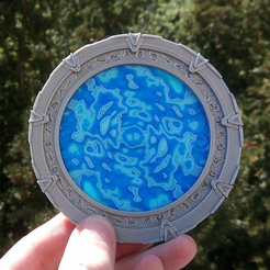 gate.png STL-Datei Stargate Multicolor Coaster kostenlos・Design zum 3D-Drucken zum herunterladen