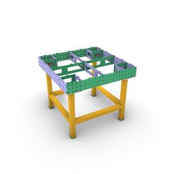 WELDING-TABLE-LOW-COST-VERS-2-SUPER-LIGHT-4.jpg STL file LOW COST - SUPER LIGHT - WELDING TABLE 1000X1000X150mm - DXF FILES・Template to download and 3D print