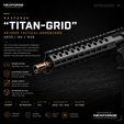 6.png NEXFORGE "TITAN-GRID" KeyMod Tactical HANDGUARD AR15/M4/M16