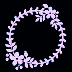1.png Free STL file Flower wreath・Template to download and 3D print