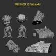 GR_03.jpg Baby Groot Sculpture 3D Print Model - STL Files for 3D Printing