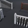 banister_handrail_kit_render32.jpg Banister & Handrail 3D Model Collection