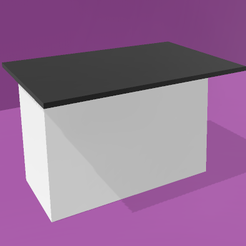 kitchen-island.png OBJ file Kitchen island: doll furniture・3D print design to download