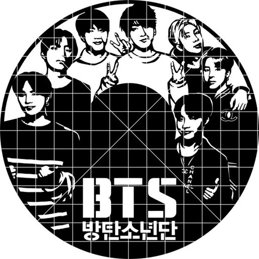 ⏺️ BTS for laser cutting on vinyl record DXF file・ DXF File for CNC ...